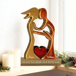 I Want to Grow Old With You-Personalized Couple Acrylic Plaque