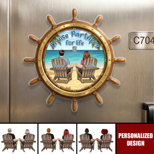 Cruise Partners For Life - Personalized Cruise Ship Door Fridge Magnet