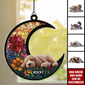 My Moon, My Memory, My Love - Memorial Personalized Window Hanging Suncatcher Ornament