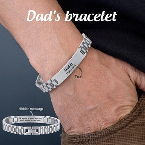 Daddy I Love You - Personalized Stainless Steel Bracelet