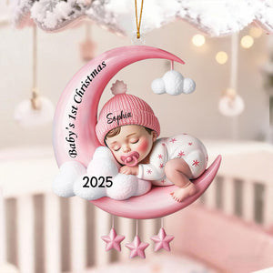 Personalized Baby's First Christmas Ornament, Baby Shower Gift