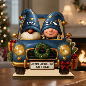 Christmas Wreath and Red Truck Custom Plaque, Gift For Him And Her