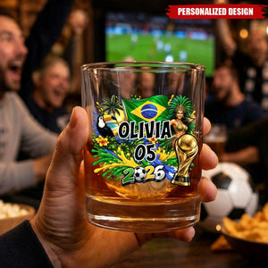 World Football Lover - Personalized 2026 World Cup Country Whiskey Glass