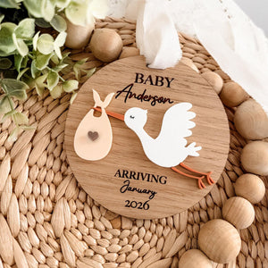 Personalized Pregnancy Announcement Christmas Ornament