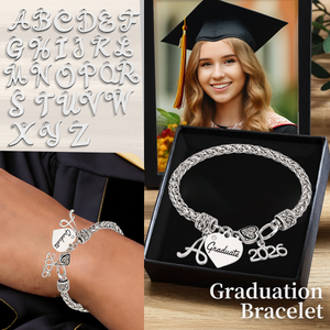 Personalized Initial Letter Charm Graduation Bracelet