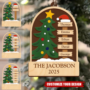 Personalized Custom Name Christmas Family Tree Ornament