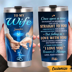 Once Upon A Time - Couple Personalized Custom Tumbler - Gift For Husband Wife, Anniversary