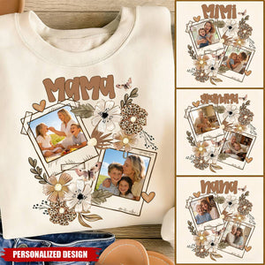 Custom Mama Grandma with Kids Photo Sweatshirt