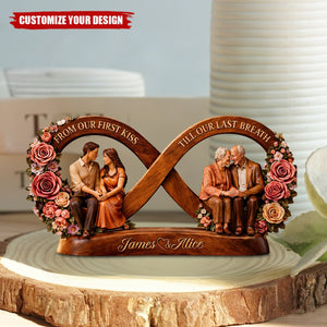 Custom Couple Our First Kiss Till Our Last Breath Acrylic Plaque