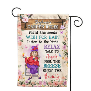 Gift For Grandma Garden Rules Flag