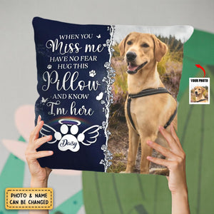Personalized Custom Pet Photo Pillowcase, Gift For Pet Loss