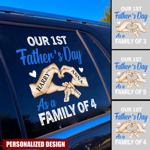 Personalized Family Name Sticker, Gift For First Father's Day