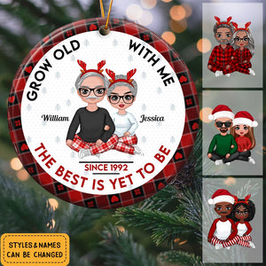 Grow Old With Me The Best Is Yet To Be Personalized Ceramic Ornament