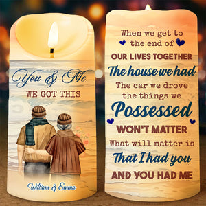 You & Me We Got This-Personalized LED Candle-Gift For Couples