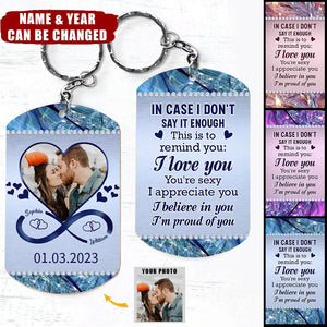 Personalized Couple Aluminum Keychain - This Is To Remind You