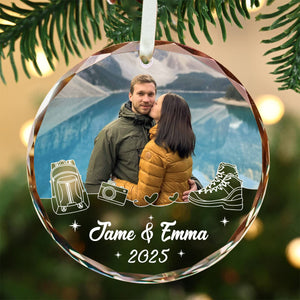Personalized Travel Ornament, Hiking Photo Gift