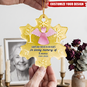 Personalized Sea Glass Angel Memorial Ornament