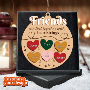 Personalized Friends Heartstrings Christmas Ornament