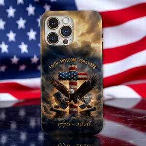 250 Years of Freedom 1776 - 2026 Eagle Patriotic Phone Case
