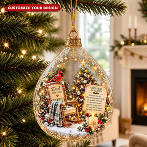 Christmas In Heaven Cardinal Ornament - Personalized Memorial Gift