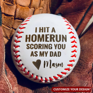 Fathers Day Baseball Personalized Gift, Custom Engraved Baseball