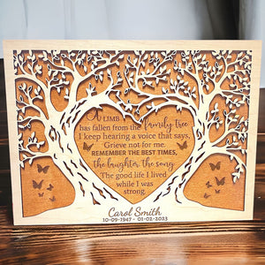Bereavement Gift - Personalized Memorial Wood Plaque