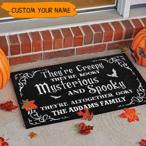 They're Creepy They're Kooky - Family Personalized Custom Home Decor Decorative Mat - Halloween Gift For Family Members