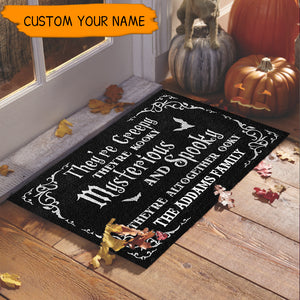 They're Creepy They're Kooky - Family Personalized Custom Home Decor Decorative Mat - Halloween Gift For Family Members