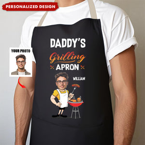 Father's Day Gift - Personalized Name & Photo Cooking Apron