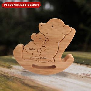Personalized Name Wooden Bear Family Puzzle, Father's Day Gift
