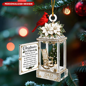 Christmas In Heaven In Loving Memory Of Our Beloved - Personalized Christmas Ornament
