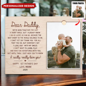 First Father's Day Gift - Personalized Keepsake Wood Plaque