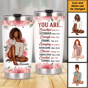 Personalized You Are Bible Verse Tumbler Cup