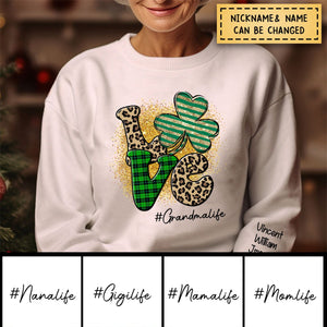 Love Grandmalife With Lucky Charms Personalized Sweatshirt