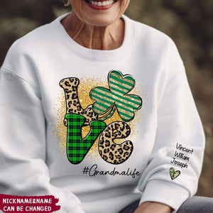 Love Grandmalife With Lucky Charms Personalized Sweatshirt