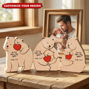 Mother's Day Gifts, Father's Day Gifts - Mama Bear Mom & Baby Cub - Personalized Puzzle