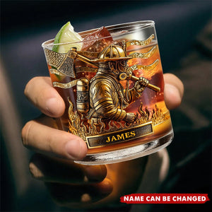 Proud Firefighter - Personalized Firefighter Whiskey Glass