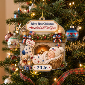 Custom First Christmas Acrylic Ornament Gifts For New Moms, New Dads, New Parents