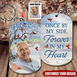 Memorial Image Upload Personalized Stainless Steel Keychain