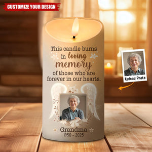 Custom Photo This Candle Shines In Cherished Memory - Personalized LED Candle