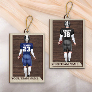 Football Season, Personalized 2 Layered Ornament