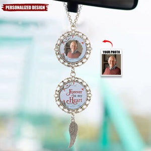 I Will Carry You With Me Until I See You Again, Custom Photo Car Hanging Ornament