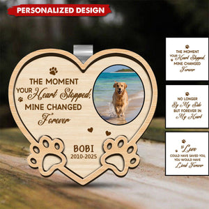 You Left Paw Prints On Our Hearts Forever, Personalized Car Visor Clip