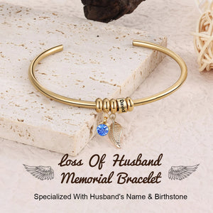 I'll Hold You In My Heart Until I Can Hold You-Personalized Birthstone Memorial Bracelet