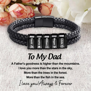 Personalized Name Custom Beaded Bracelet, Gift For Husband Boyfriend Dad