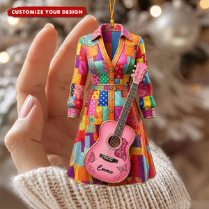 Personalized Coat of Many Colors Acrylic Ornament