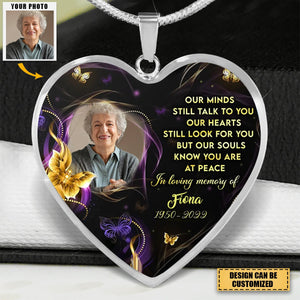 My Mind Still Talks To You Personalized Heart Necklace