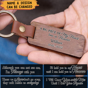 Personalized Memorial Engraved Wood Keychain