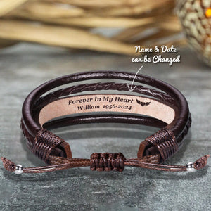 Personalized Memorial Adjustable Bracelet - Sympathy gift