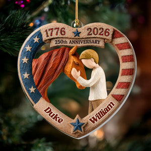 Gift For Horse Lover - Personalized Wooden Ornament